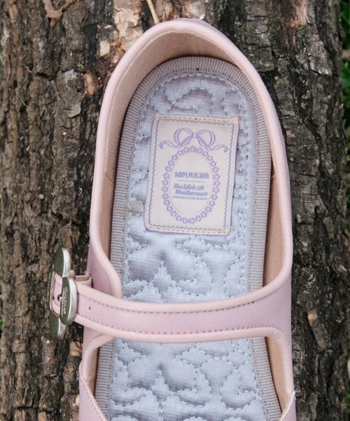 セール】[X MINJUKIM] FLORAL BUCKLE MARYJANES（バレエシューズ