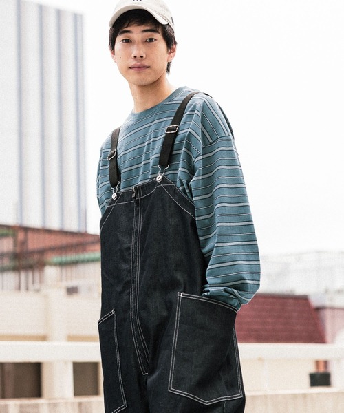 niko and（ニコアンド）の「オーバーオールデニムパンツ【niko and