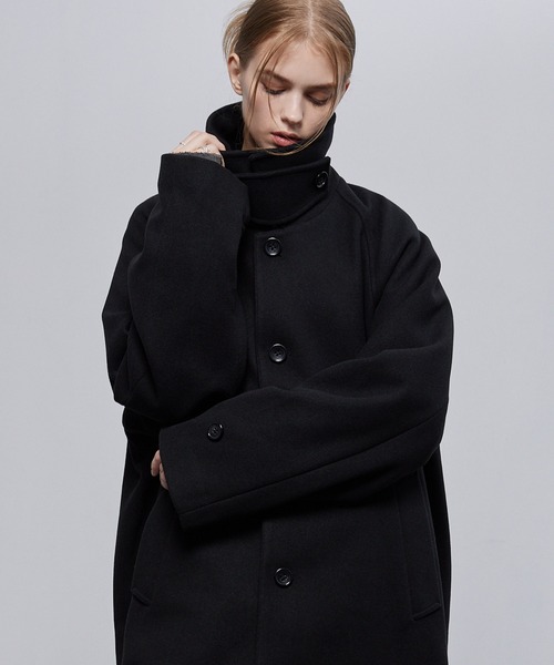 セール】ビーバーメルトン オーバーサイズ ロングステンカラーコート