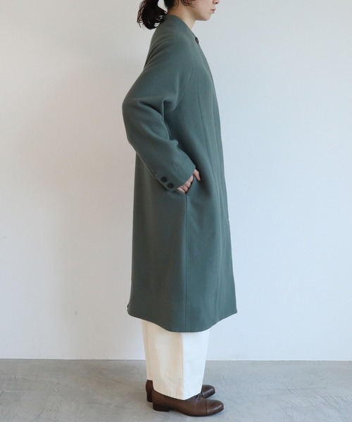 yuni（ユニ ）の「super100 Wool ラグランコクーンコート（その他