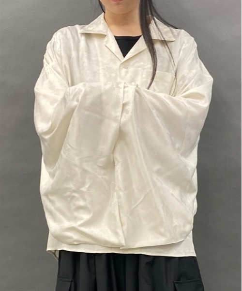 AXES-X（アクシーズエックス）の「扇子ジャカード着物風長袖シャツ