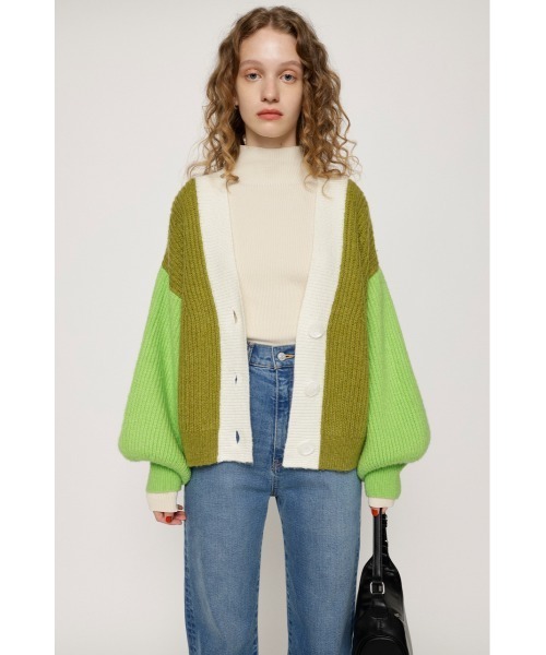 SLY（スライ）の「COLOR BLOCK C/D カラーブロック カーディガン