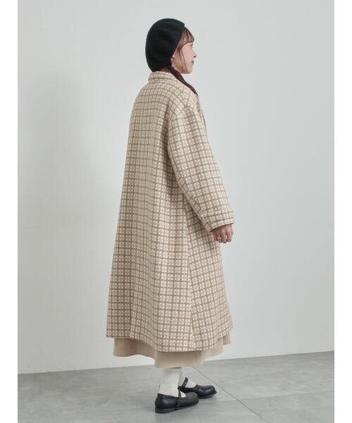 セール】【尾州ウール】フラワー柄ジャカードコート（その他アウター