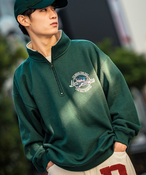 improves（インプローブス）の「PETTYWOLF 刺繍 ハーフ ジップ