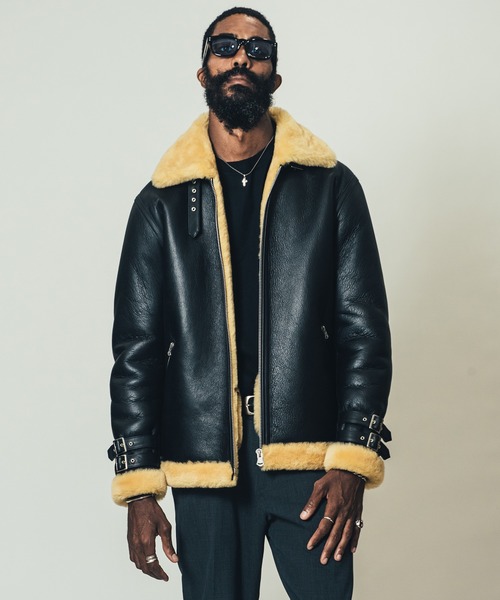 CRIMIE（クライミー）の「MOUTON LEATEHR B-3 JACKET / ムートン