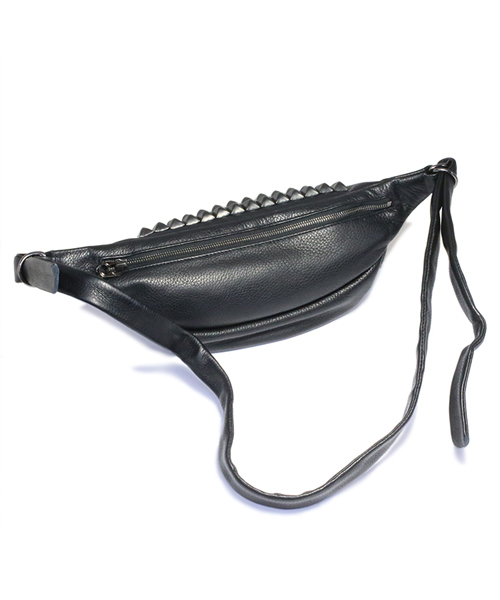 牛革 レザー スタッズ ショルダー ボディバッグ S ブランド オリジナル