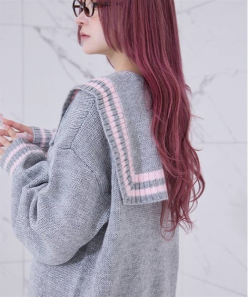 FickleBebe（フィクルベベ）の「FBセーラーカラーニット（ニット