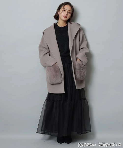 ファー付きフードリバーコート（ダウンジャケット/コート）｜Arpege