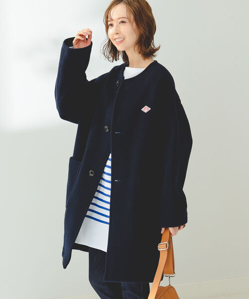 DANTON（ダントン）の「DANTON / ウール パイル コート（ノーカラー