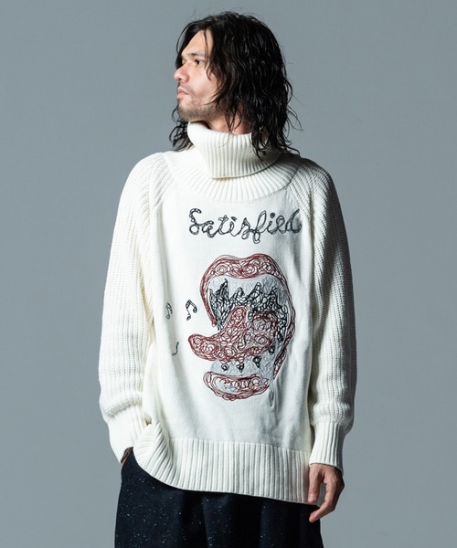 glamb（グラム）の「Lips and Song Turtle Knit / リップスアンド