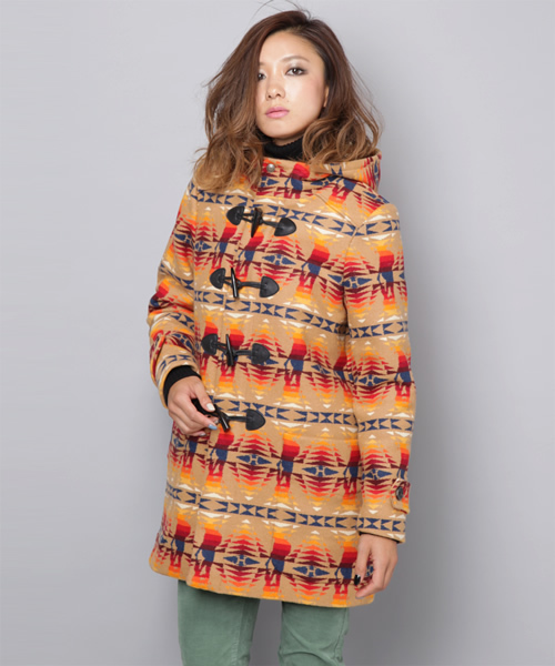 PENDLETON×HYS TIMES総柄 ダッフルコート（ダッフルコート）｜HYSTERIC