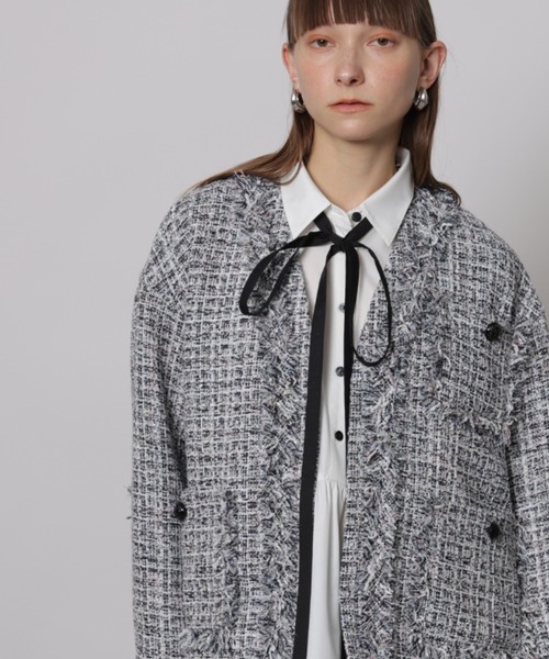 CADUNE（カデュネ）の「ボウ付きシャツチュニック（シャツ/ブラウス