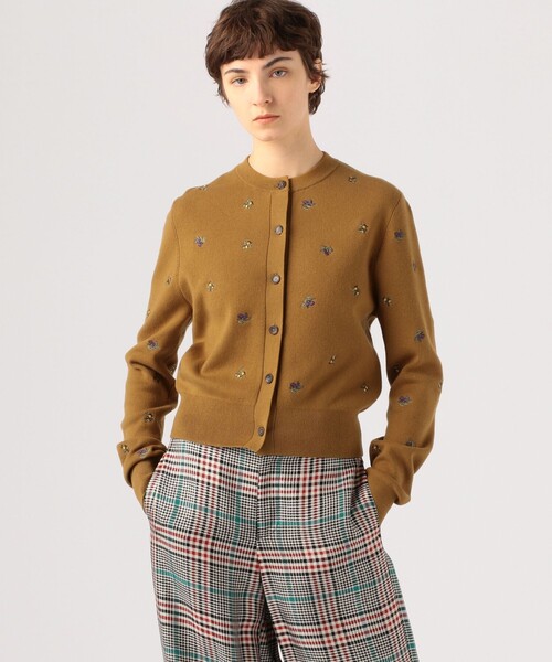 caban（キャバン）の「□コットンカシミヤ エンブロイダリークルー