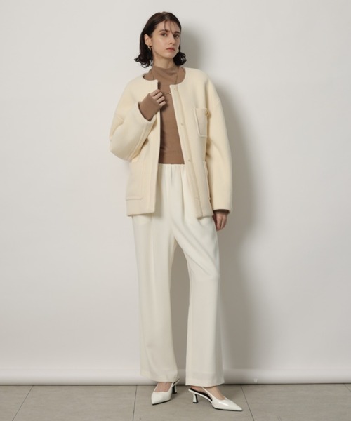 CADUNE（カデュネ）の「ノーカラーポケットコート（ダウンジャケット