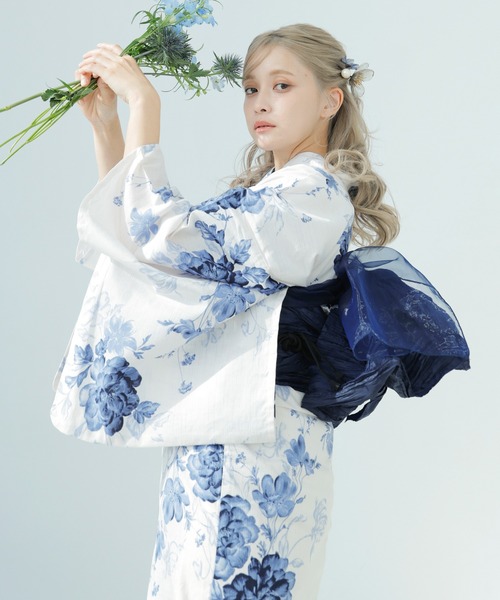 dita 涼風の燦々しらべ（浴衣四点セット浴衣・帯・腰紐・下駄）