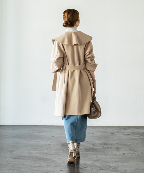 Noble（ノーブル）の「W/Nリバーオーバーカラーミディコート◇（その他