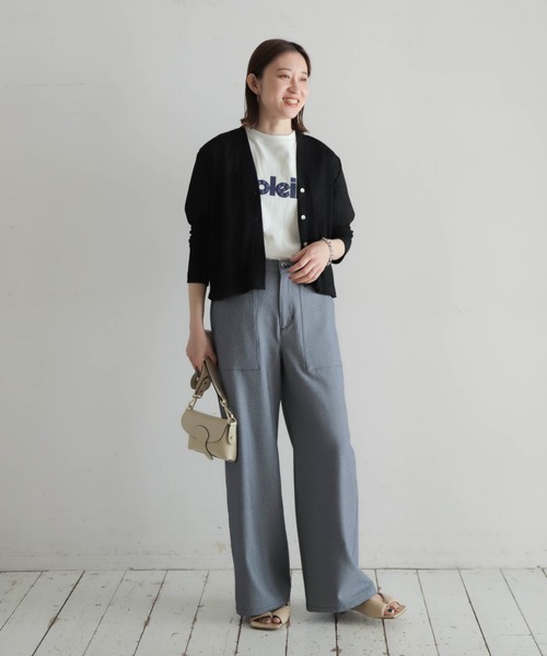 メランジライトリブ Vネックカーデ | NOMBRE IMPAIR