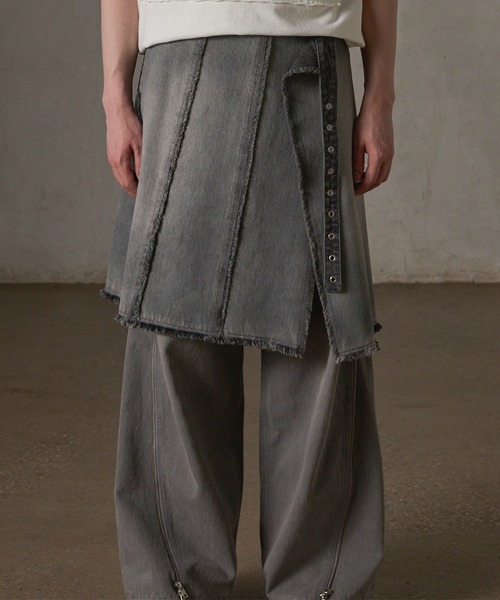GRANCY】Fringedesign Denim Skirt / フリンジデザイン デニム