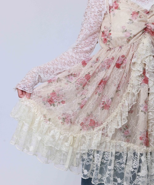 axes femme（アクシーズファム）の「ブーケレースキャミチュニック