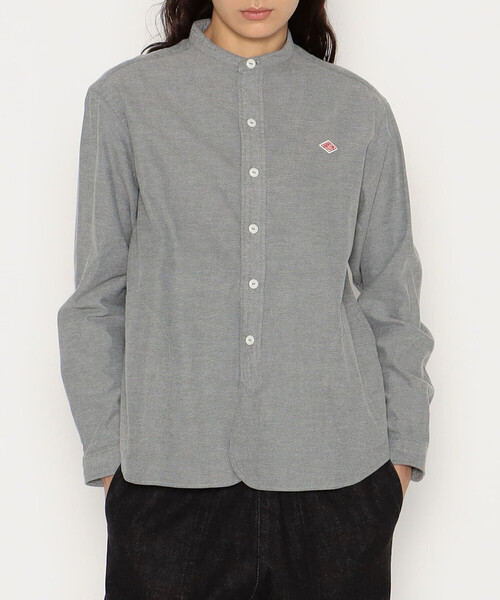 WOMEN'S COTTON FLANNEL BAND COLLAR SHIRT（シャツ/ブラウス