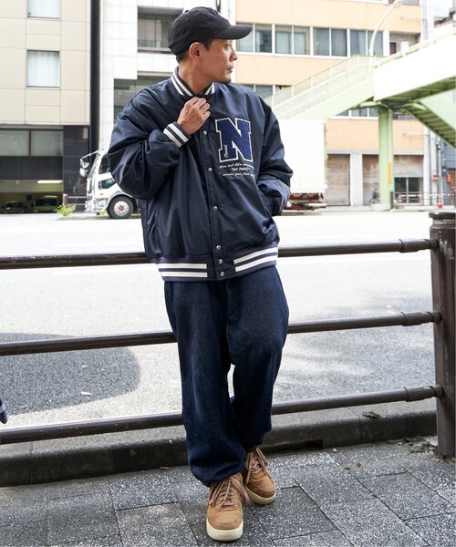 セール】ナイロンワッペンリブラインBIGスタジャン（スタジャン）｜NO