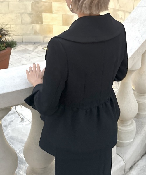 立体ペプラムジャケット（その他アウター）｜JENNE（ジェンヌ）の