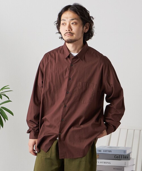 セール】SHIPS any: オーバーサイズ レギュラーカラー 長袖 シャツ