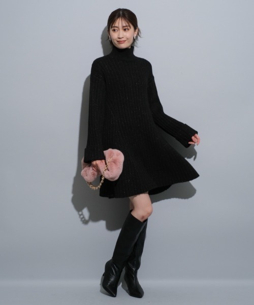 アプワイザーリッシェ タグ付✨キラキラミニニットワンピース M ギフト