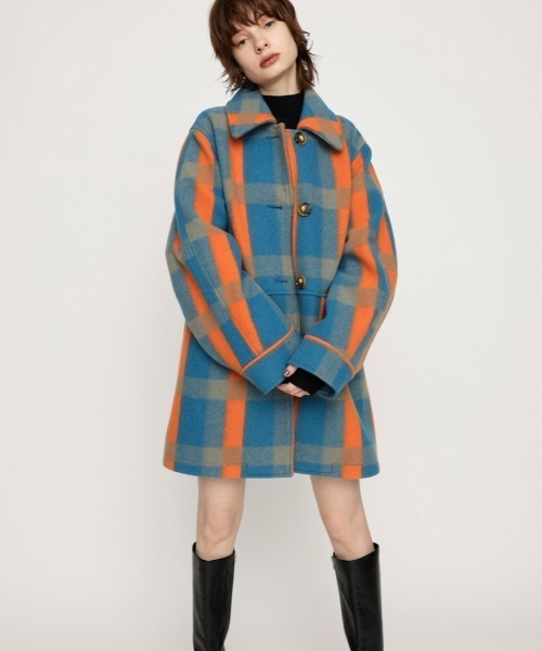 セール】WOOL BLEND OVER MIDI COAT ウールブレンド オーバー ミディ