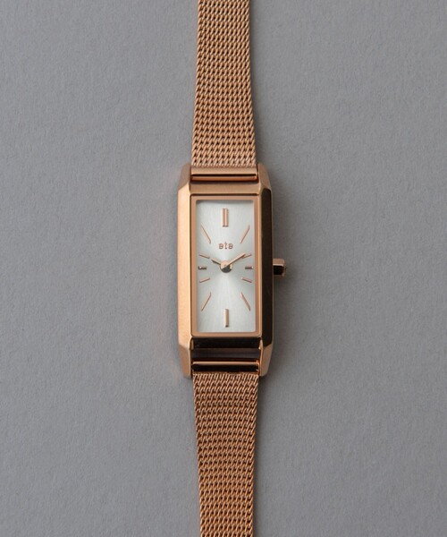 レクタングルフェイス メッシュベルト ウォッチ（アナログ腕時計