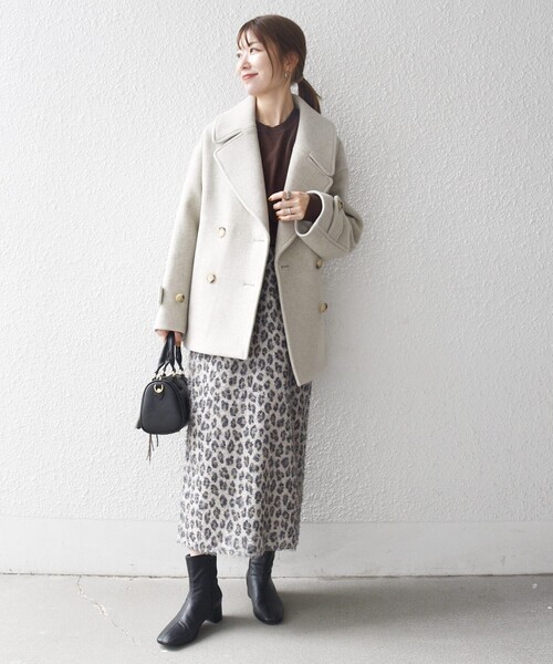 SHIPS any: カシミヤ ミックス テーラード ショート Pコート