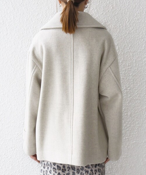 SHIPS any: カシミヤ ミックス テーラード ショート Pコート