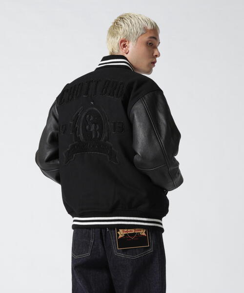 schott（ショット）の「Schott/ショット/MELTON STADIUM JACKET