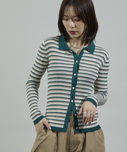 セール】＜新色・サイズ追加＞ウォッシャブル マルチボーダーポロ