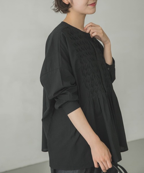かぐれ（カグレ）の「コットンピンタックブラウス（シャツ/ブラウス