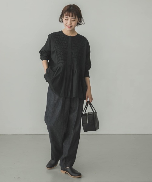 かぐれ（カグレ）の「コットンピンタックブラウス（シャツ/ブラウス