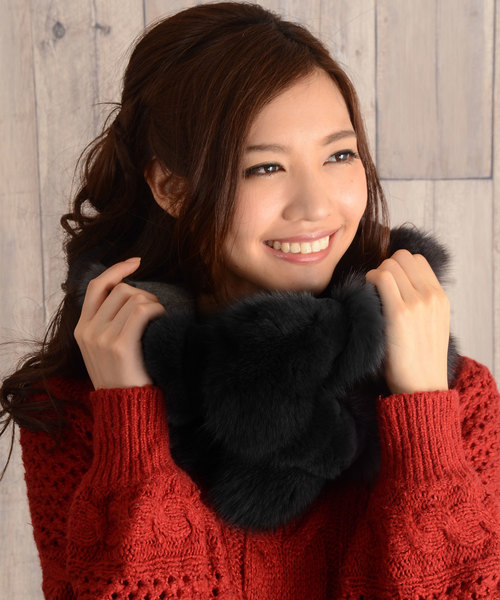 もこもこリアルファースヌード（ネックウォーマー/スヌード）｜sankyo