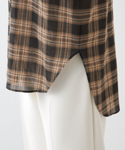 フリルチェックブラウス（シャツ/ブラウス）｜Whim Gazette（ウィム