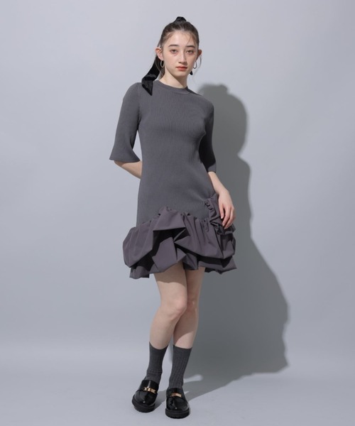 Rirandture（リランドチュール）の「ラッフルヘムミニニットワンピース