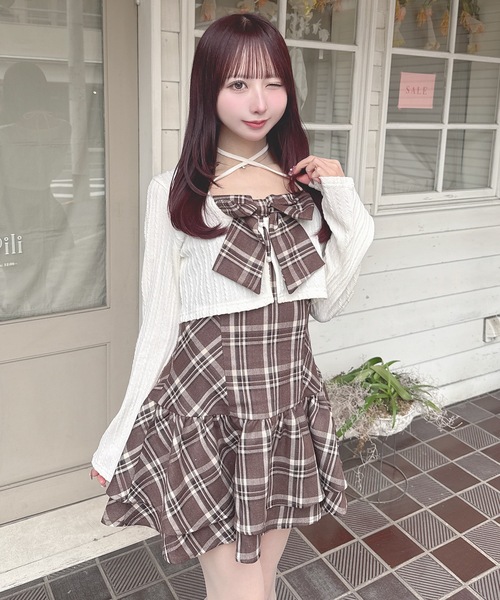 リボンアンサンブルワンピース（ワンピース）｜one way（ワンウェイ