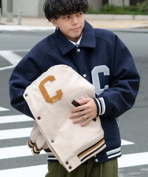 ONCILY（オンシェリー）の「CHENILLE EMBLEM STADIUM JACKET / サガラ