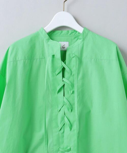 6（ロク）の「＜6(ROKU)＞COTTON LACE UP SHIRT/シャツ（シャツ