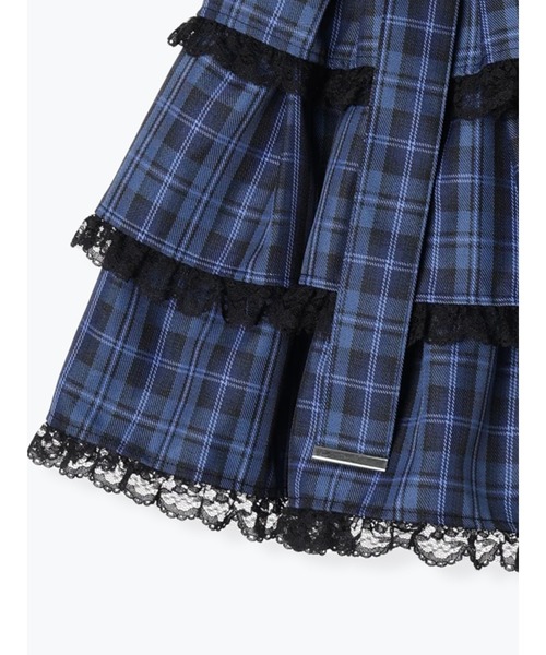 レースアップサスペンダーティアードセットアップ（ワンピース