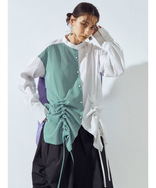 UN3D.（アンスリード）の「ヘムギャザーシャツ（シャツ/ブラウス