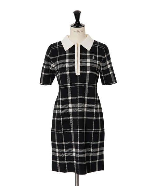 Her lip to（ハーリップトゥー）の「Trois Logo Knit Mini Dress
