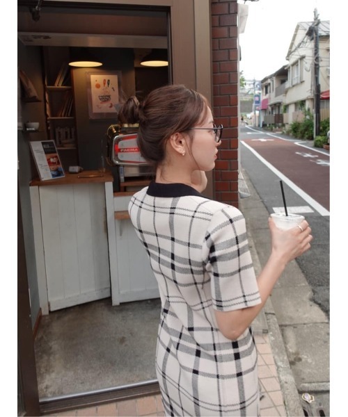 Her lip to（ハーリップトゥー）の「Trois Logo Knit Mini Dress