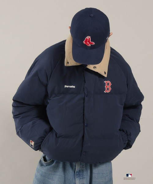 セール】Perushu × MLB コラボ中綿スタンドネックブルゾン（ブルゾン