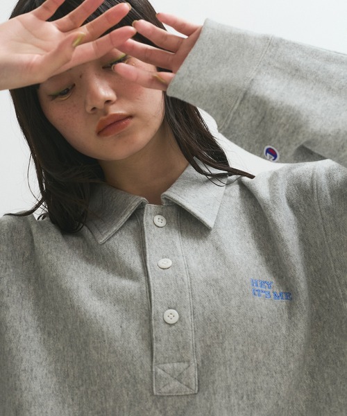 セール】【Champion for ADAM ET ROPE'】別注 SWEAT HALF SNAP