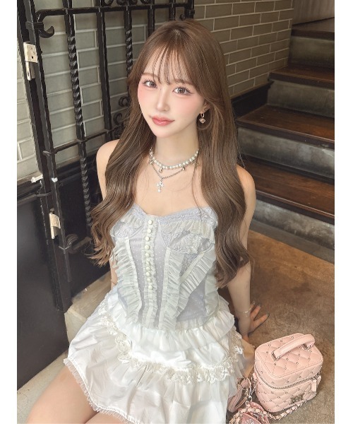 ミックスシアーコルセットキャミソール（キャミソール）｜Darich