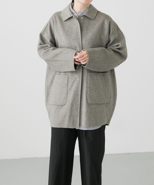 かぐれ（カグレ）の「ウールステンカラーショートコート（ステンカラー